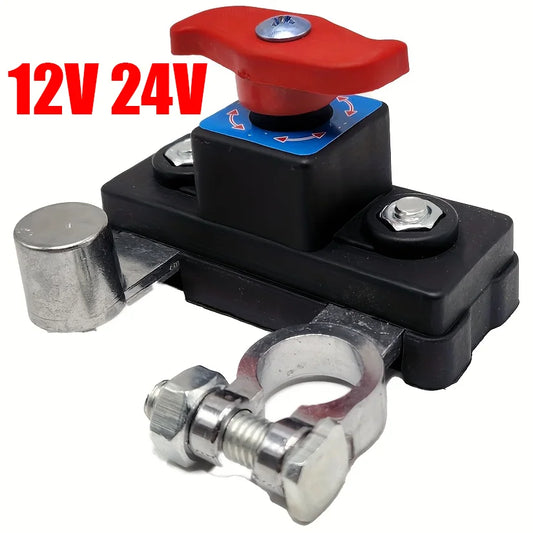 Car Battery Disconnect Switch Manual Automatic Circuit Breaker Anti-Power Off Leakage Protector Universal Auto Parts 12V/24V ﻿
