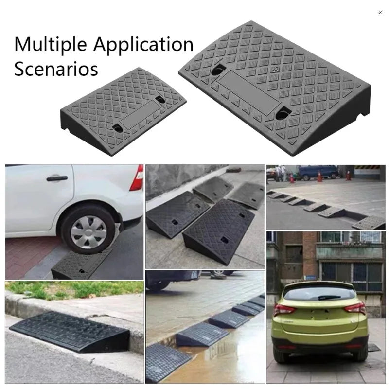 Portable Threshold Ramp 3/5/6/7/8/9/10cm Height Non-Slip Surface Durable Ramp for Car Motorcycle Wheelchair Scooter Pets Access