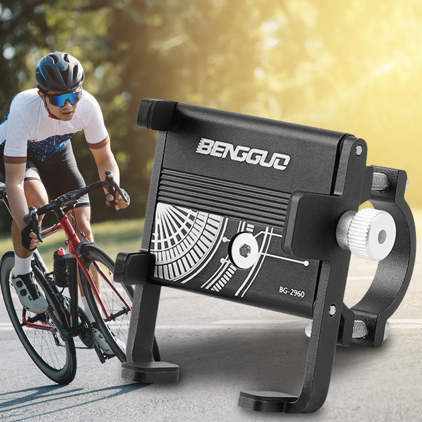 Bicycle Phone Reliable Mount Aluminium Alloy MTB Phone Mount Stand Adjustable Bike Phone Nonslip Holder Fixed Navigation Bracket