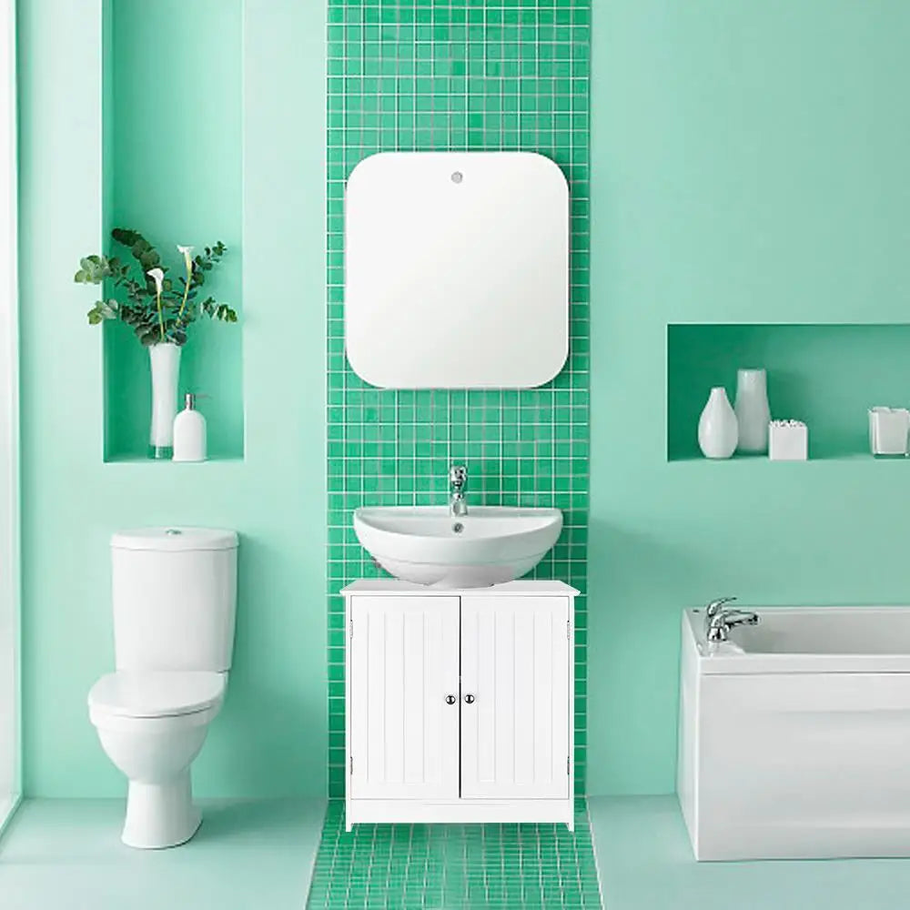Bathroom Vanity Bath Sink Cabinet Pedestal Under Sink Storage with 2 Shelve New