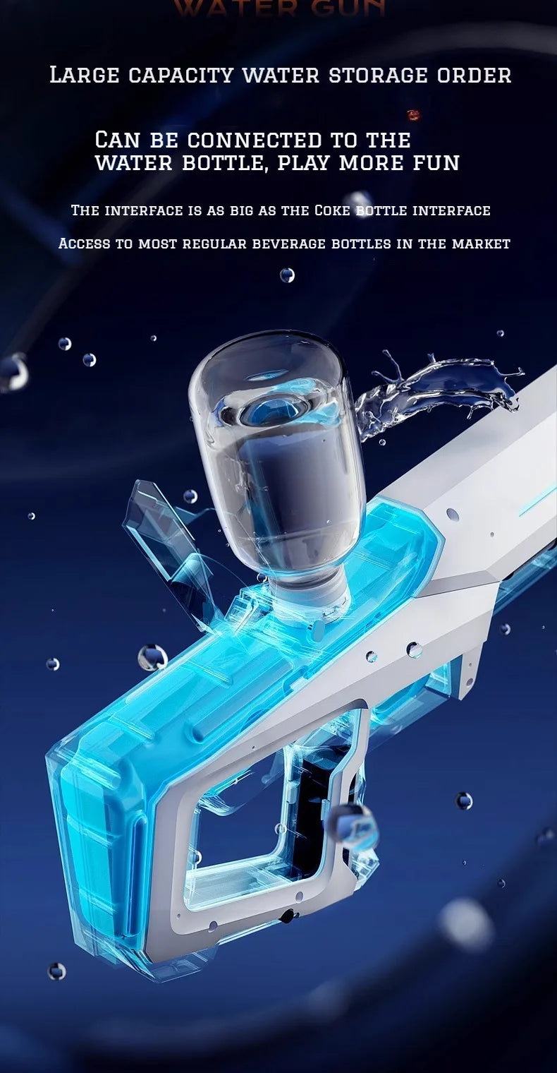 42cm Electric Water Guns for Adults High Pressure Automatic Absorb Water Watergun Summer Outdoor Beach Pool Toys for Kids Gifts