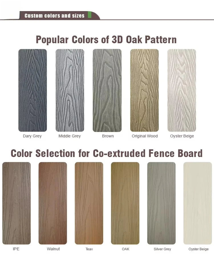 Wholesale WPC Garden Fence Panel Easy Installation UV Resistant Wood Plastic Composite Aluminum Frame Outdoor Fencing