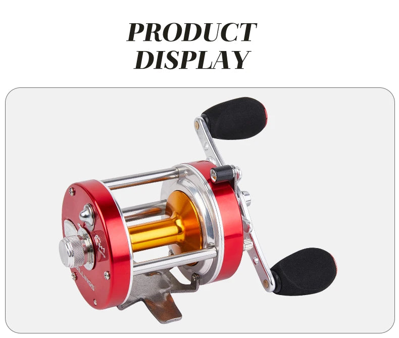 BILLINGS Trolling Drum Fishing Reels 20LB Max Drag  6+1BB 4.2:1/5.2:1 Gear Ratio CNC Aluminum Spool Smooth Right Hand Baitcaster Reel for Freshwater Saltwater