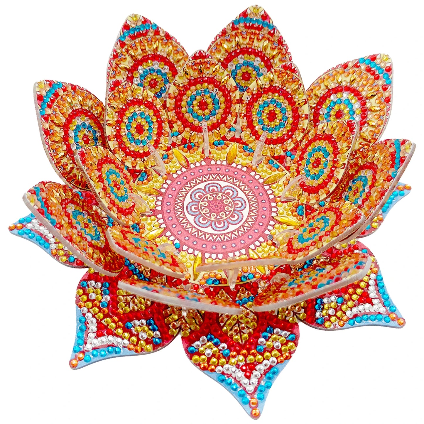 Lotus Candlestick DIY Diamond Tabletop Ornaments Kit Diamond Painting Tabletop Decorations for Adult Beginner Home Office Decor