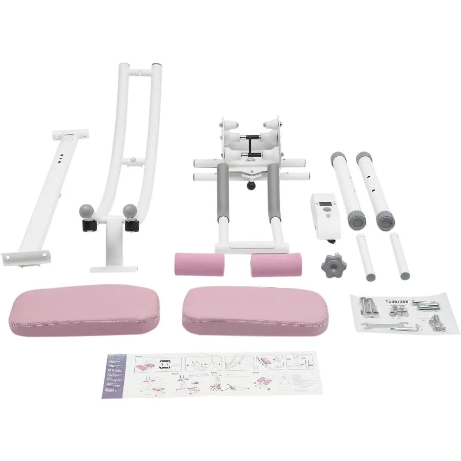 Ab Machine Ab Trainer Abdominal Workout Machine Waist Cruncher Core Toner Shaper with LED Monitor Ab Swing Height Adjustable Abd