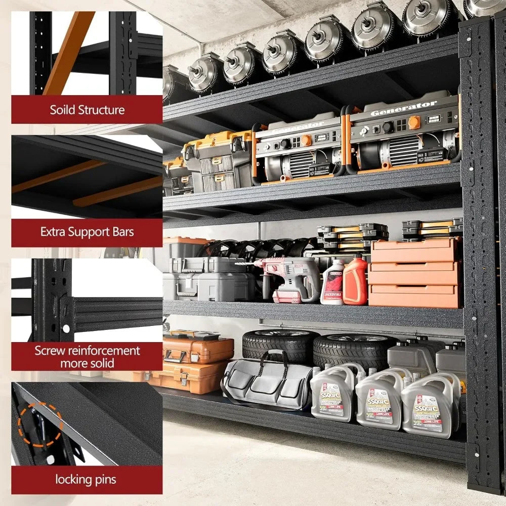 5000LBS Storage Shelves Heavy Duty Adjustable Garage Shelving