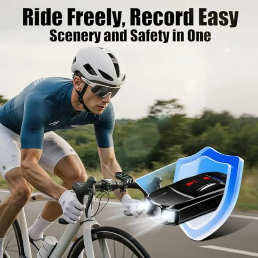 Small Thumb Action Camera for Bicycle Sports POV Video IPX6 Waterproof Wireless Bike Mount Ideal for Vlogging and Content Creat