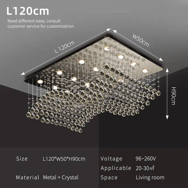 Modern Crystal Pendant Lights For Living Room And Kitchen