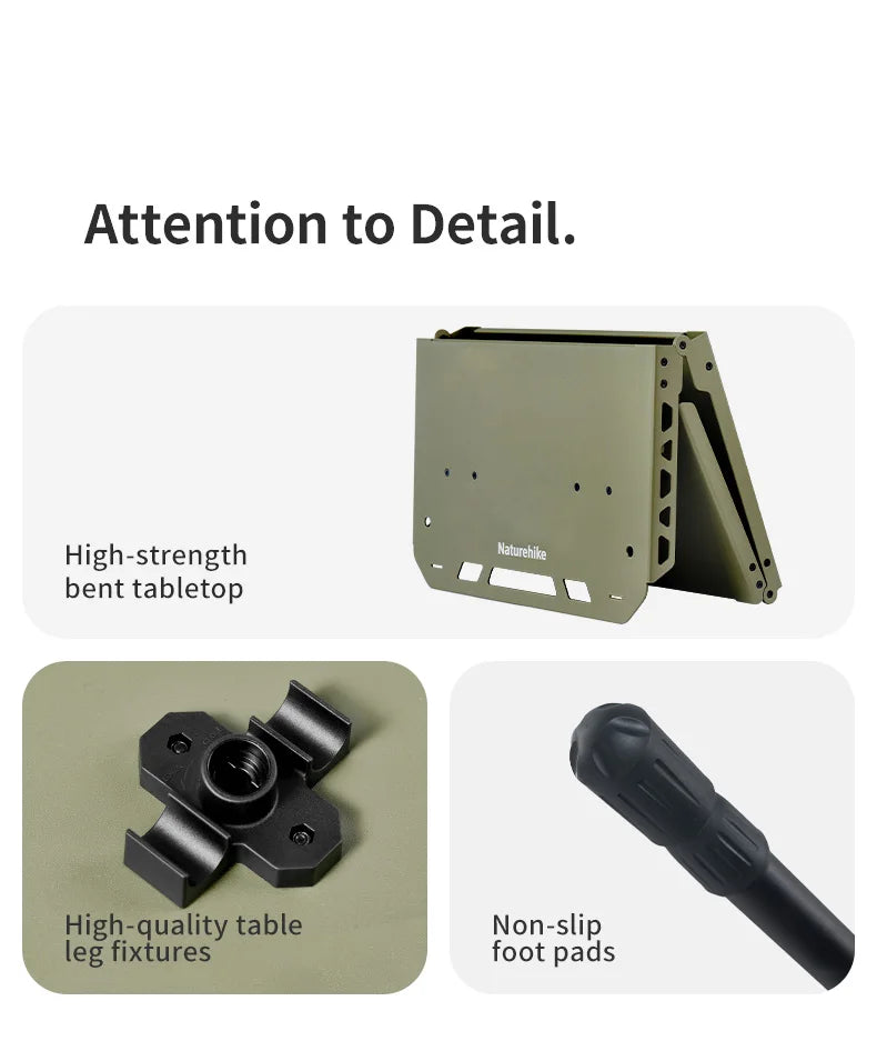 Naturehike H02 IGT Table Camping Multifunctional Tactical Table Height Adjustable Desk Kitchen Folding Table BBQ Picnic