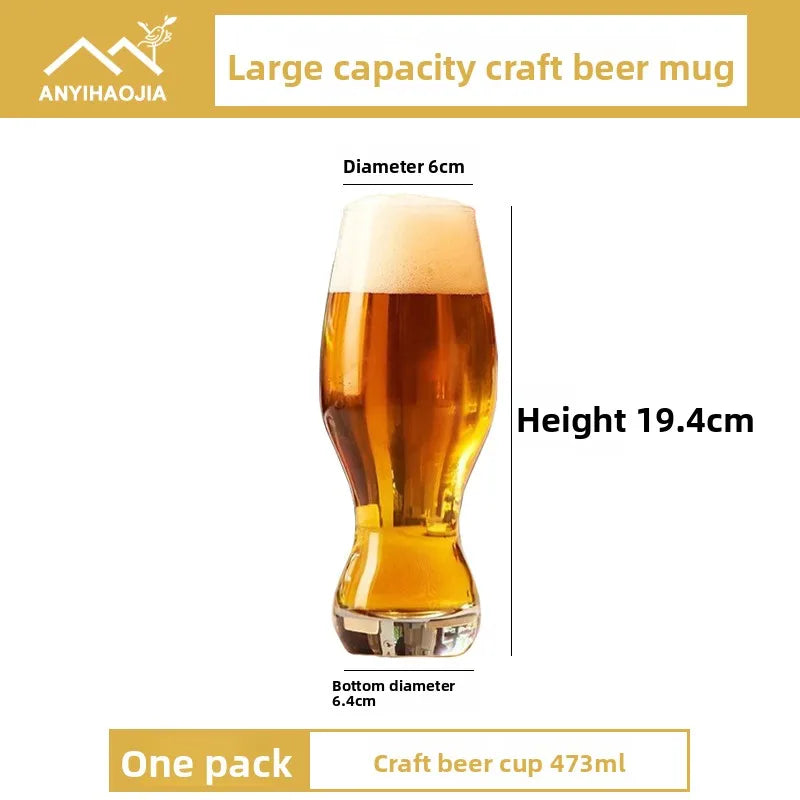 Large Capacity IPA Beer Glass Pub Commercial Pint Cup Craft Beer Mug Creative Personalized Wheat Beer Cup Crystal Glass