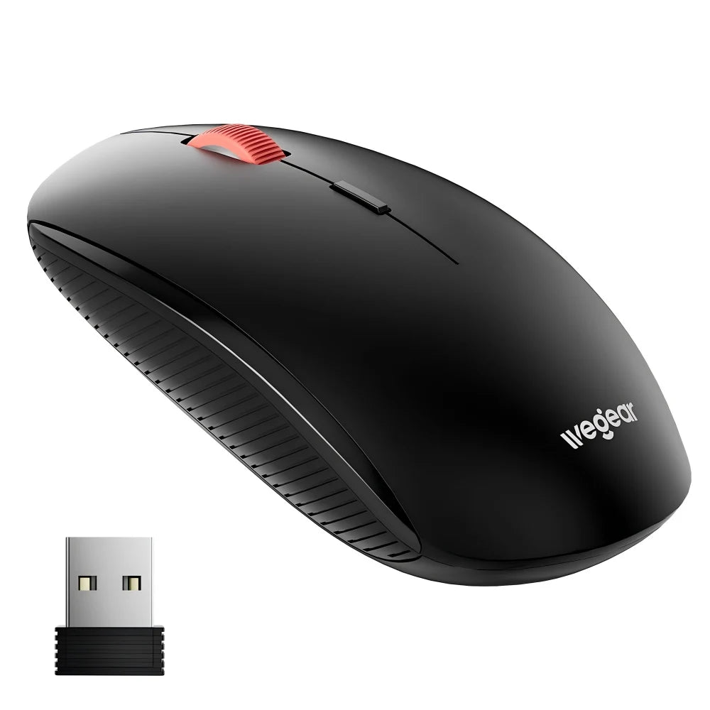 wegear Wireless Mouse 2.4G Slim Mini Cordless Mouse Ergonomic Grips 5Level Adjustable 4000DPI Portable Optical Computer Mice