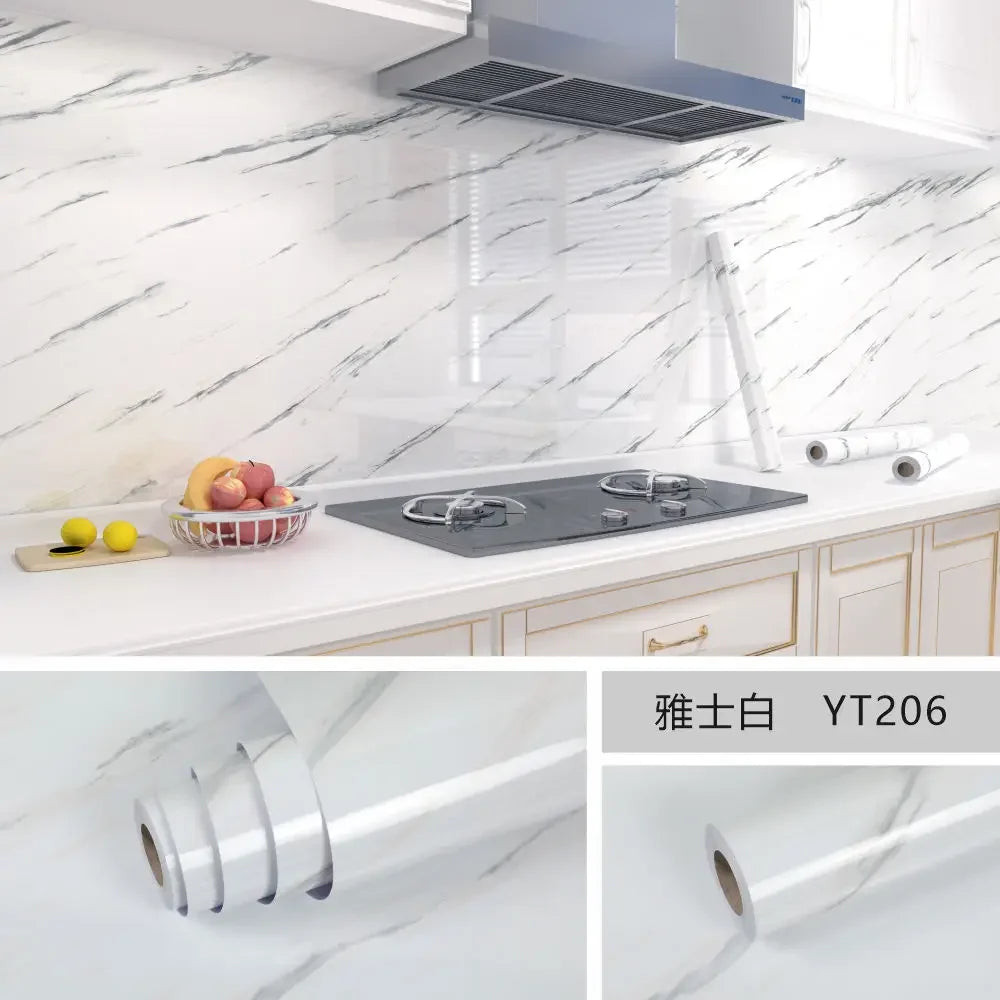 Marble Self-Adhesive Wallpaper for Kitchen and Home Decor