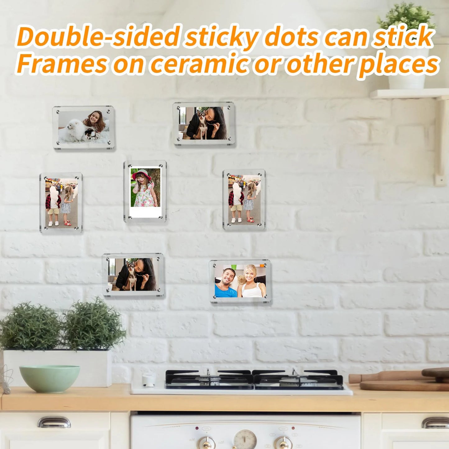 Acrylic Magnetic Instax Frames For Fridge Double Sided Display