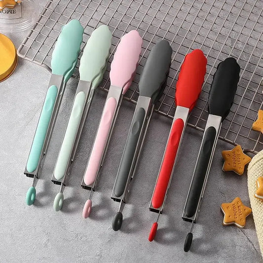 Food Grade Silicone Food Tong Non-Slip Kitchen BBQ Tools