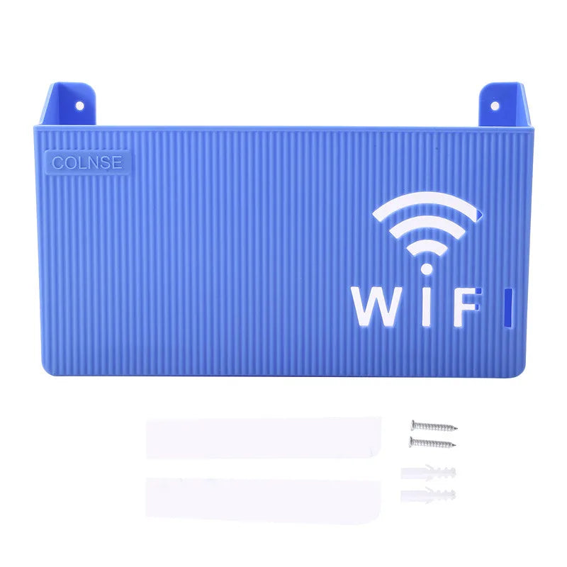 1PC Wall Hanging Wireless Wifi Router Shelf Storage Box ABS Plastic Organizer Box Cable Power Bracket Organizer Box Home Decor