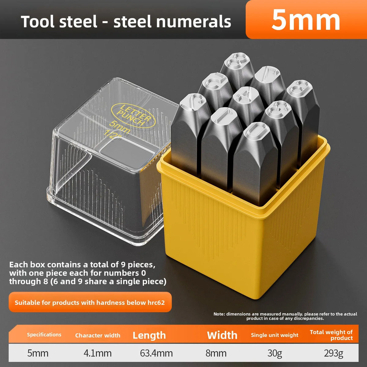 Factory Direct Letter Steel Stamp Set Hardened Industrial Number & Letter Punch Dies