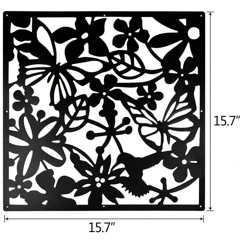 Room Divider Decorative Thick Wall Screen Panels Floral Carving Pattern Hollow Out Design For Bedroom Living Dining Room Kitche