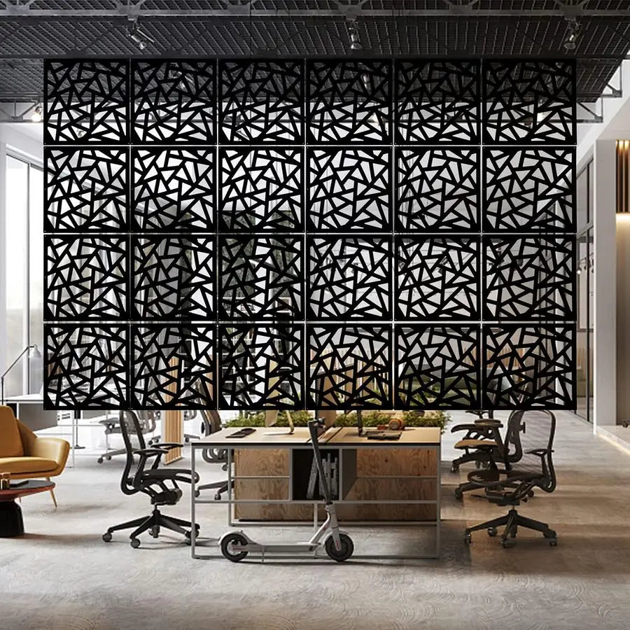 Hanging Room Divider Made of Environmentally PVC, 12 PCS Room Divider Partitions Panel Screen for Decorating Bedroom, Dining, St