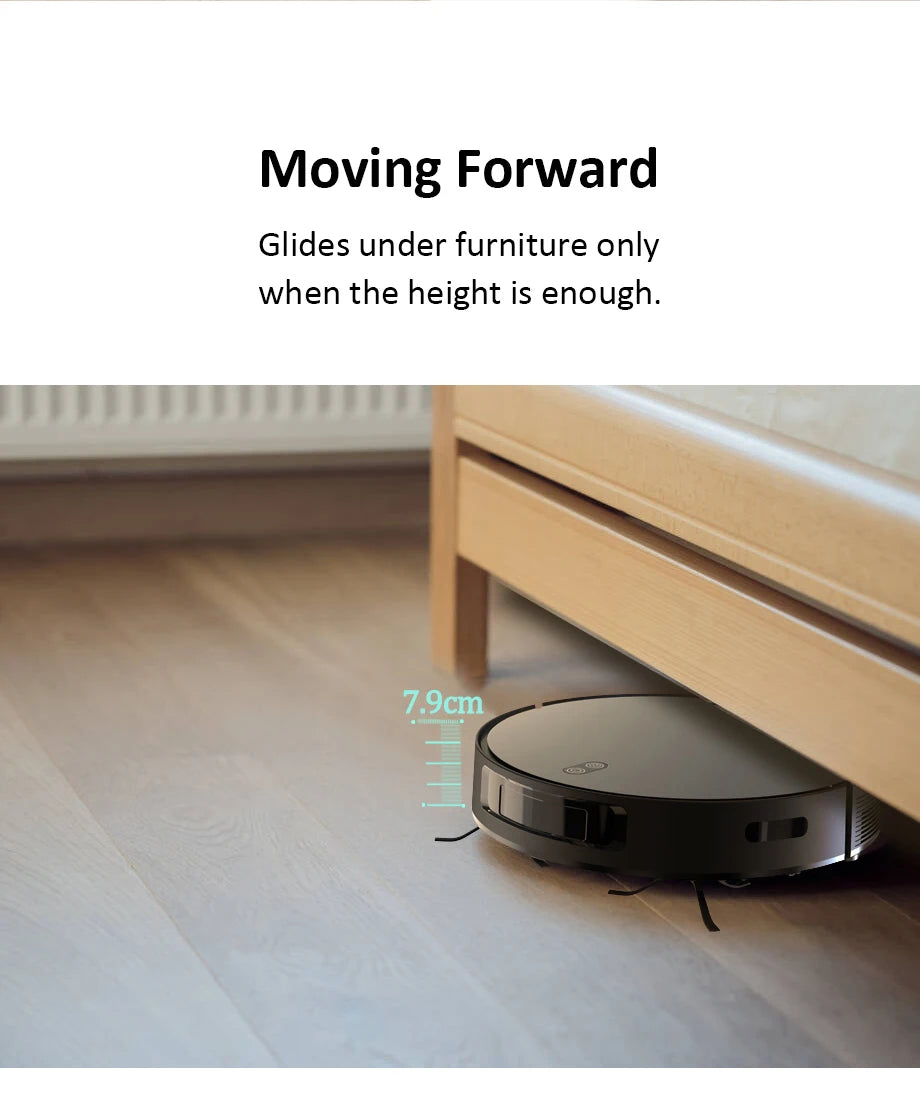 Robot Vacuum Cleaner Combo and Mop 6000PA Strong Suction  Robotic App& Remote Control Self-Charging Smart Mapping for Pet Hair