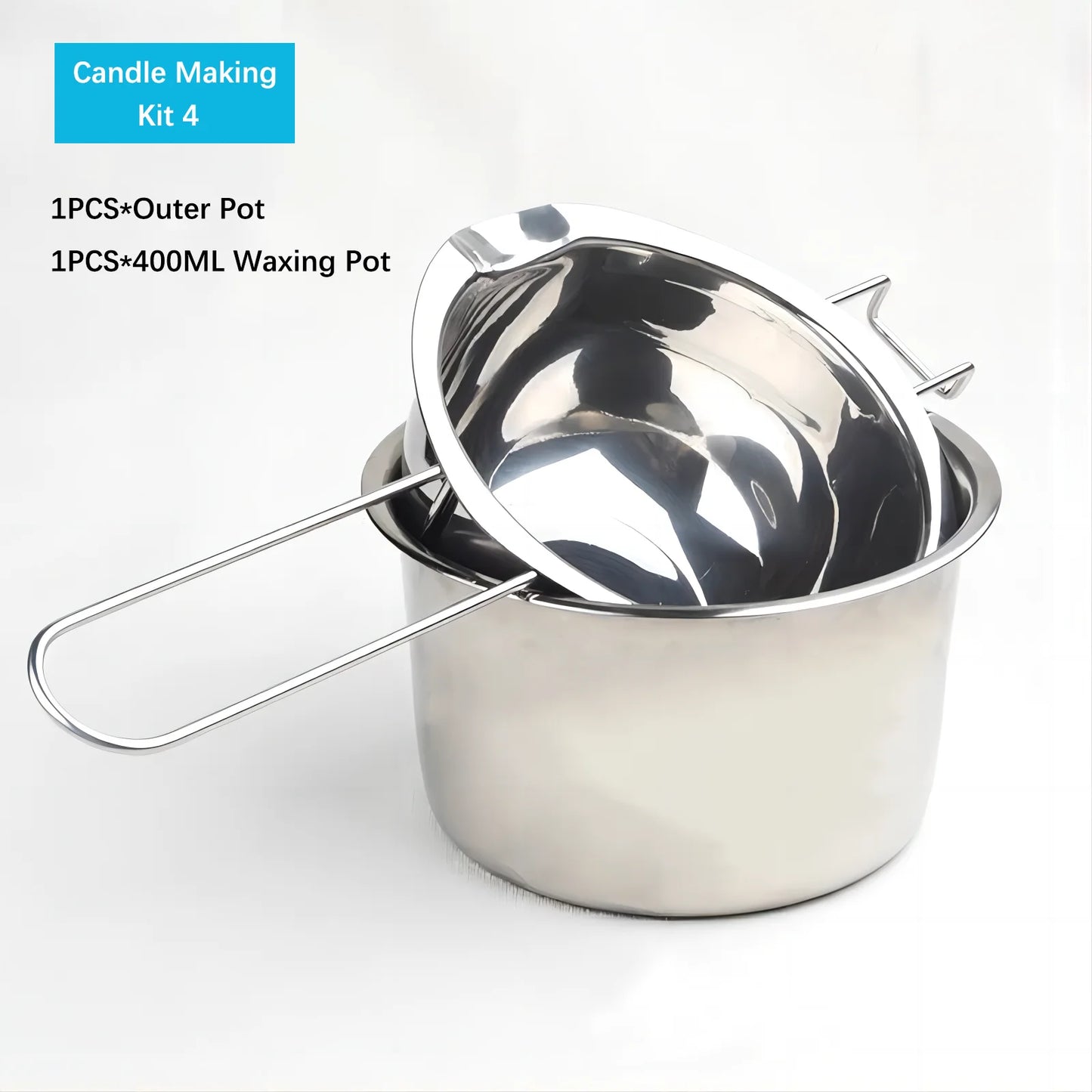 DIY Candle Making Tools Kit - Includes Pouring Pot Wax Melting Material Aromatherapy Wicks & Holder for Crafting Homemade Candle