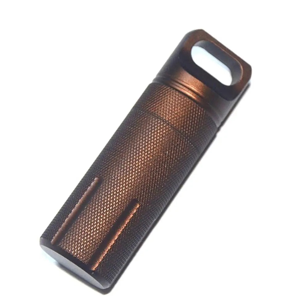 New Aluminum EDC Survival Kit Waterproof Seal Bottle Capsule/Pill  Airtight Case Outdoor Tools Capsule Holder Storage Container