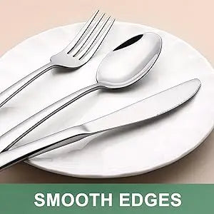 49-Piece Silverware Set with Organizer, Heavy Duty Stainless Steel Flatware Set for 8, Cutlery Utensil Sets with Steak Knives, Rust-proof, Mirror Polished, Dishwasher Safe, Heavy Duty