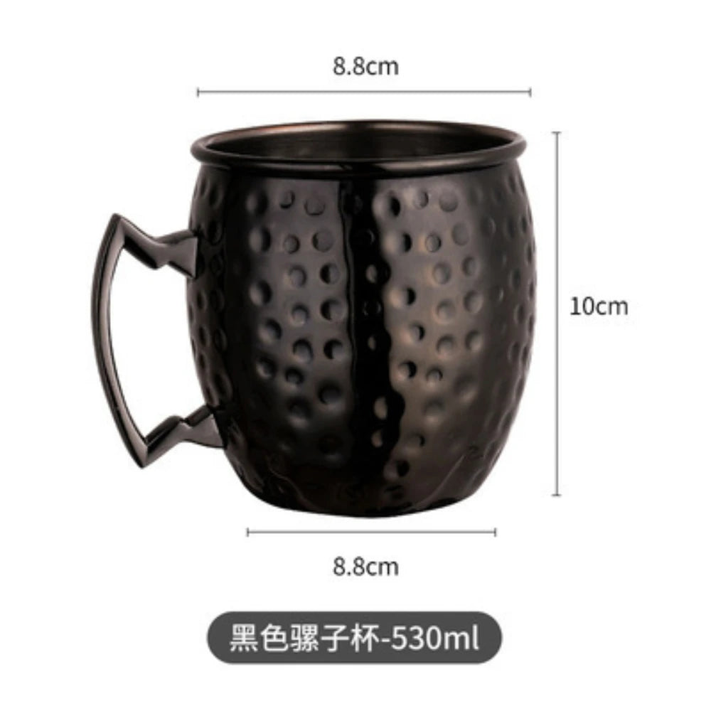 Moscow Mule Copper Mugs 100% Handcrafted Food Safe Pure Solid Copper Mugs 16 oz Christmas Gift Set Party Bar Drinkware Tools