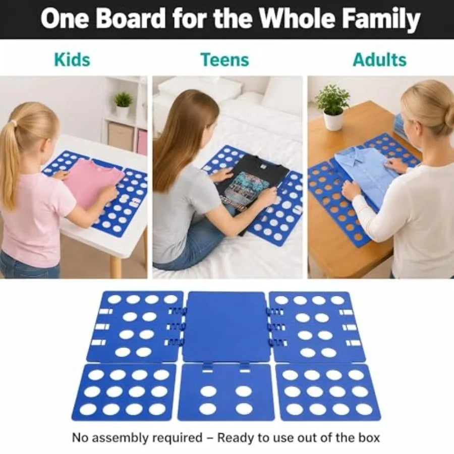 T-Shirt Folder Board for Adults, Shirt Folding Plate with Fast and Convenient Design, Foldable Clothes Organizer for Home Stora