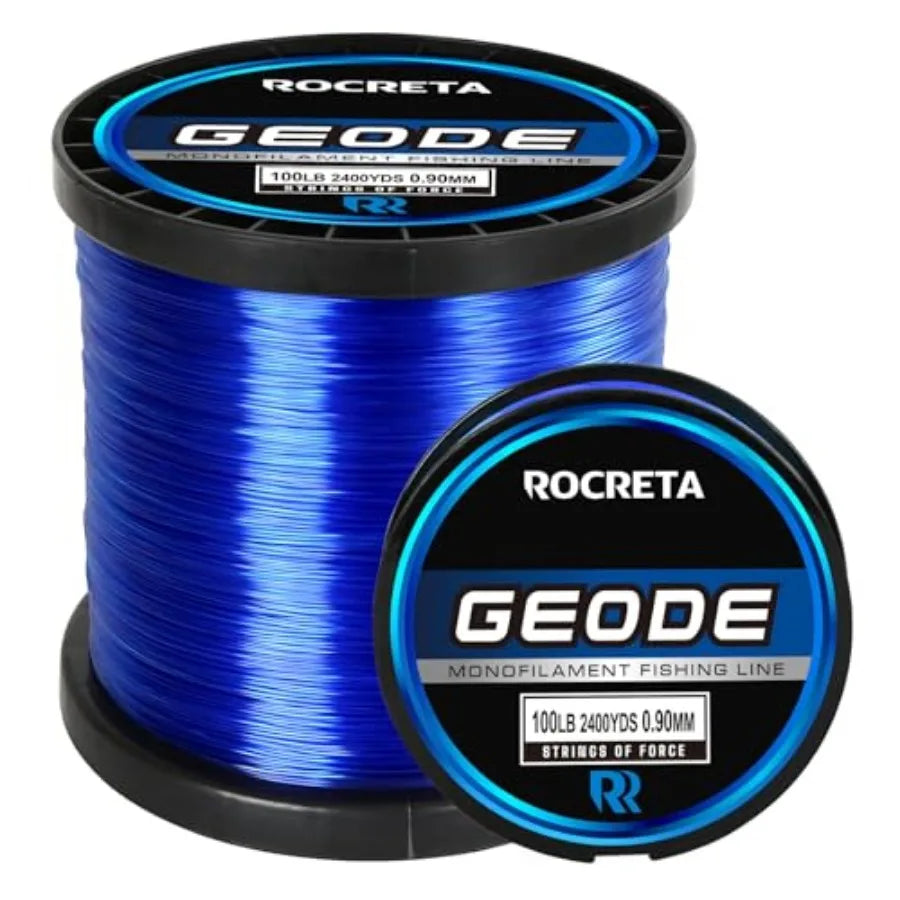 Geode Monofilament Fishing Line - Premium Resistant Nylon Mono Fishing Line 3-100lb - Superior Freshwater and Saltwater Mono Le