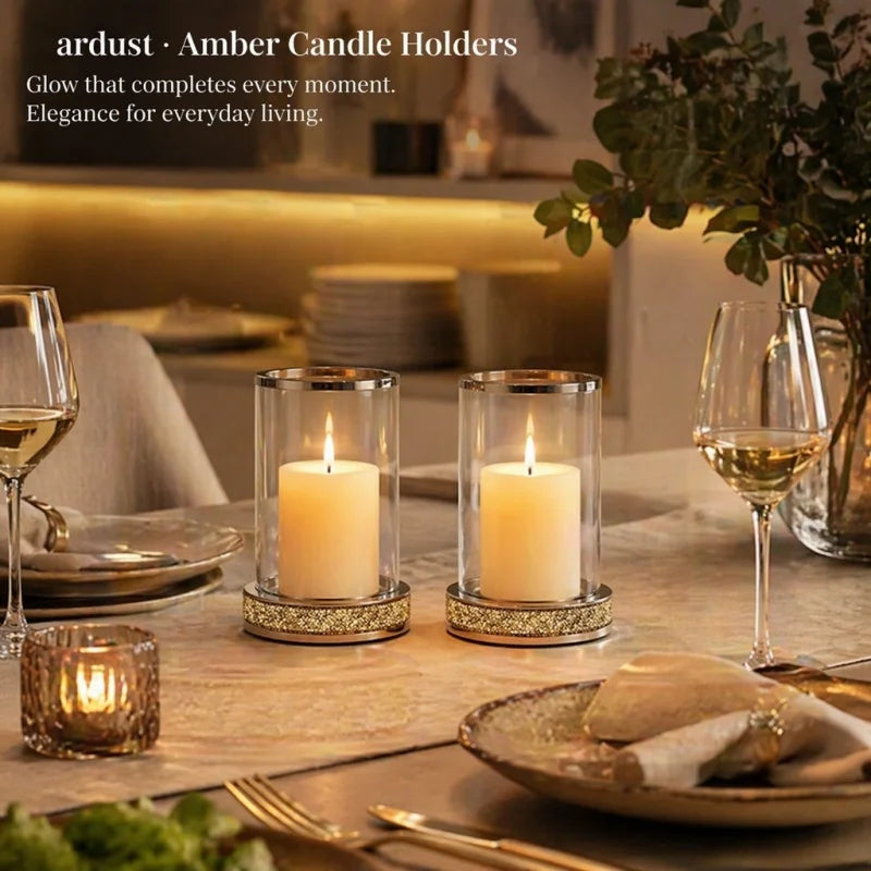 Contemporary Sparkling Hurricane Candle Holder For Weddings