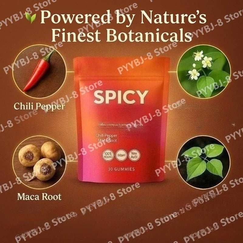 Hormonal Balance Gummie Peach Flavor Contain Chili Pepper and Maca Root Extract Support Daily Health & Energy Recovery
