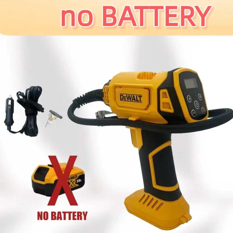 Dewalt Cordless Electric Air Pump Compressor Automatic with Digital Pressure Gauge for Car Tire Inflator  Rechargeable Handheld