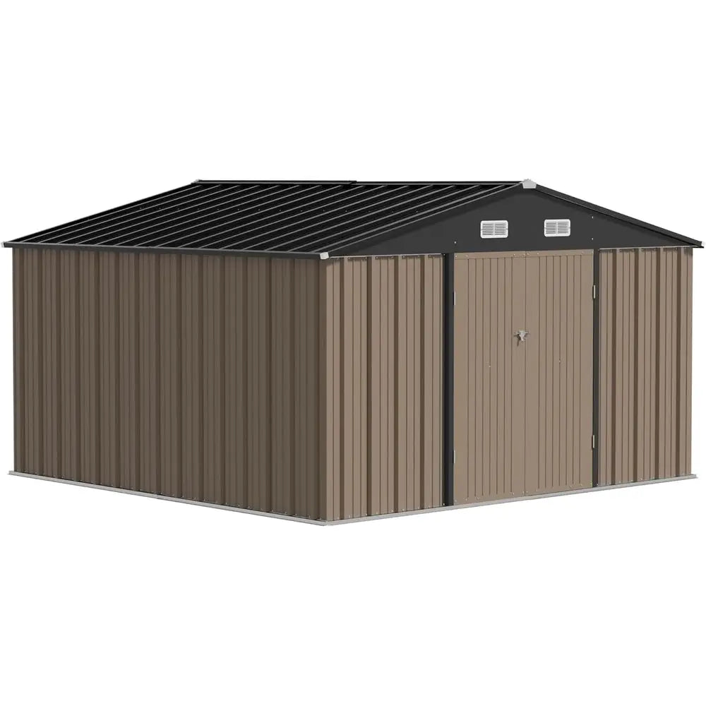Waterproof Outdoor Metal Storage Shed With Lockable Door