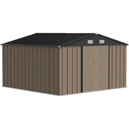Waterproof Outdoor Metal Storage Shed With Lockable Door