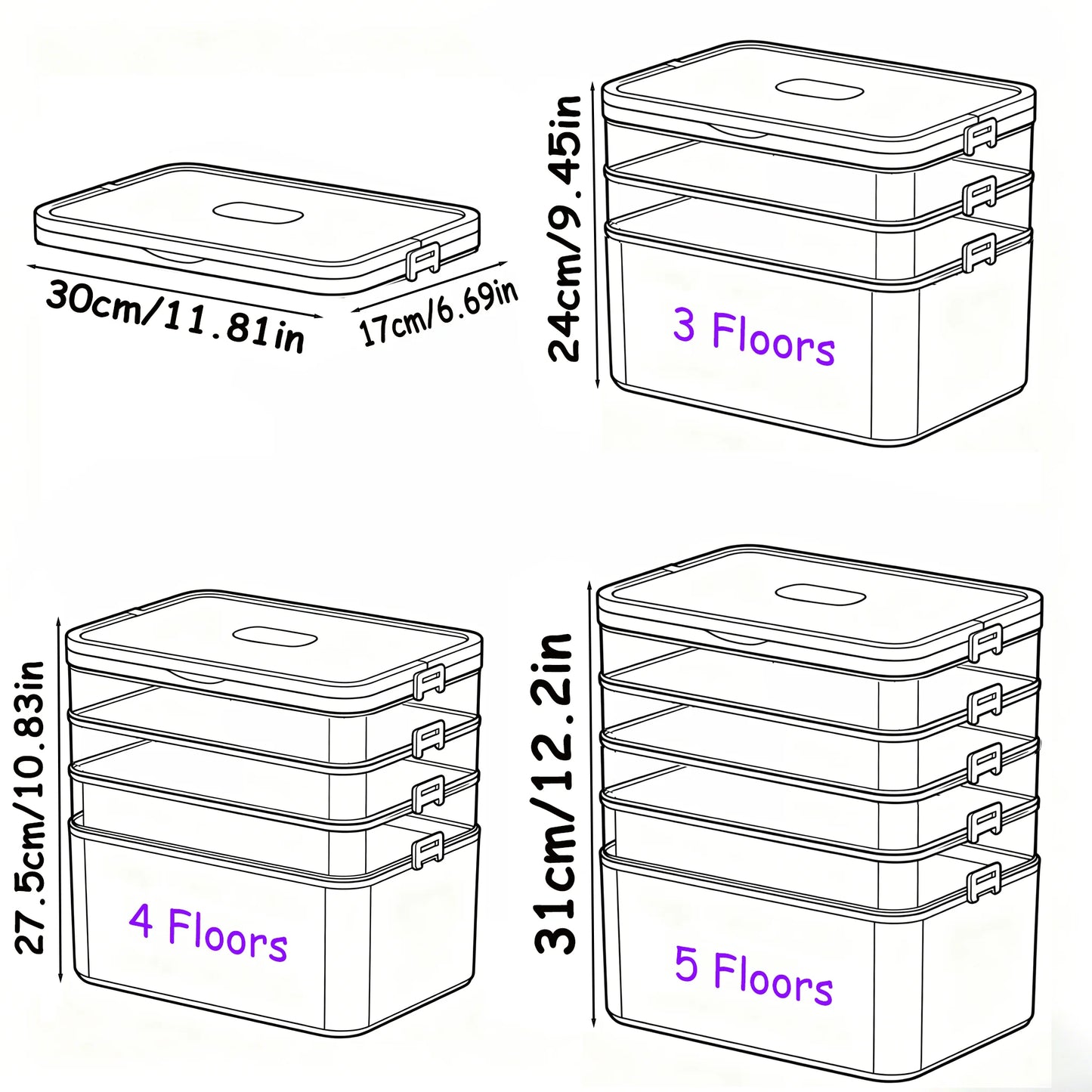 Large Capacity Multi-Layer Medicine Organizer and Usage Guide - Durable Waterproof Pill Box with Pill Storage Compartment, Suitable for Home and Travel Storage, Can Be Placed under the Bed, Easy to Carry, Ideal for Outdoor Tr