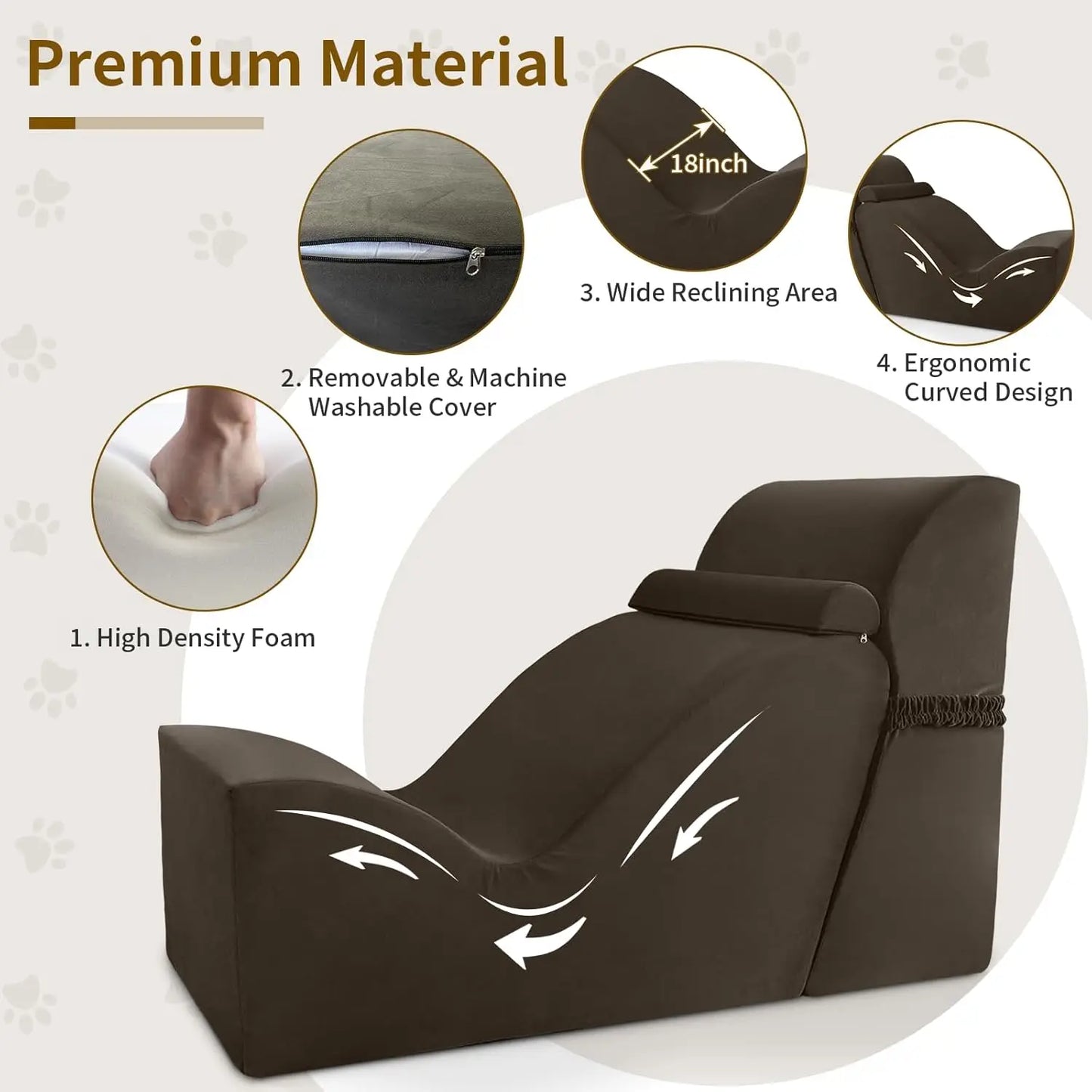 Ergonomic Yoga Chair Chaise Lounge Living Room Meditation Stretching Foam, Customized