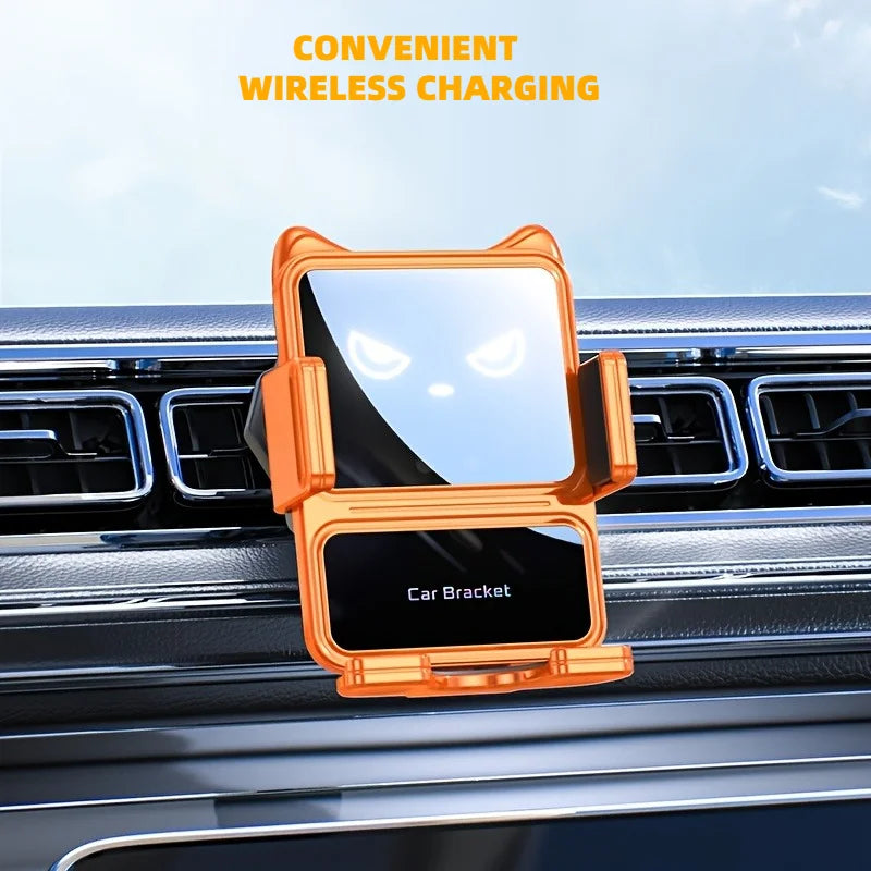 Wireless Car Charger, 15W Auto Clamping Car Charger Dash Windshield Air Vent Phone Holder Compatible with iPhone17 16 15 14/13/13 Pro/12 pro/12/11/X/8, Samsung S24/S23/S22