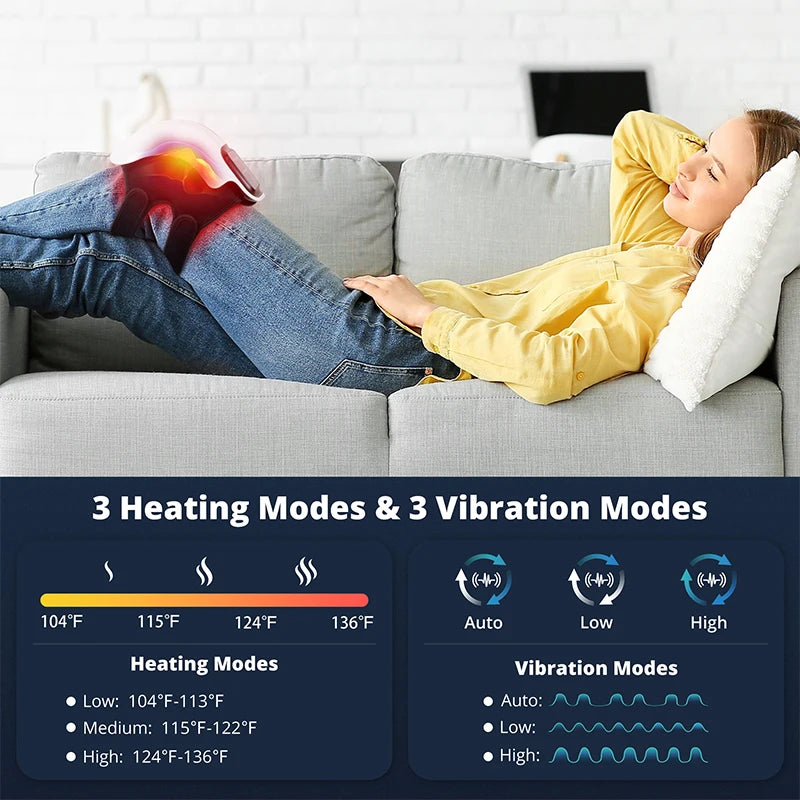 Medcursor Electric Heating Massage Knee Pad Wireless Heated Knee Massager