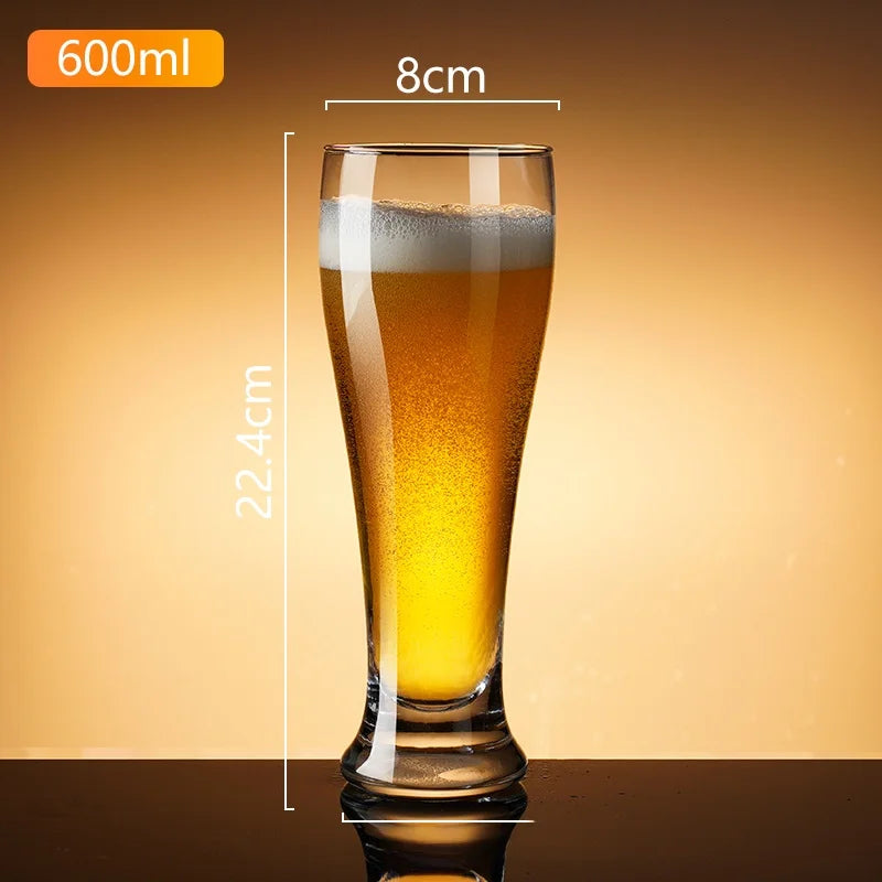 Thickened Beer Glass Shatterproof Large Size Brew Pub Beer Mug Home Use Popular 500ml Commercial Grade Beer Cup for Business