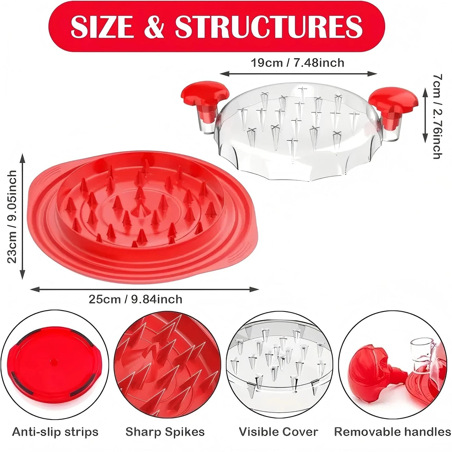 Chicken Shredder Tool, Visible Meat Shredder Twist Chopper