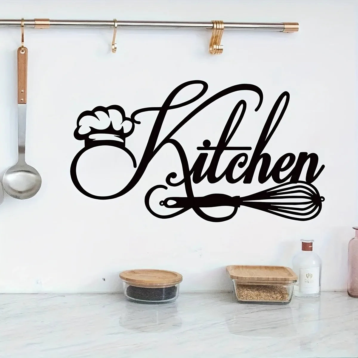 Kitchen Wall Sticker Decal Removable Vinyl Mural Poster For Toilet Stickers Vinyl Mural Decal