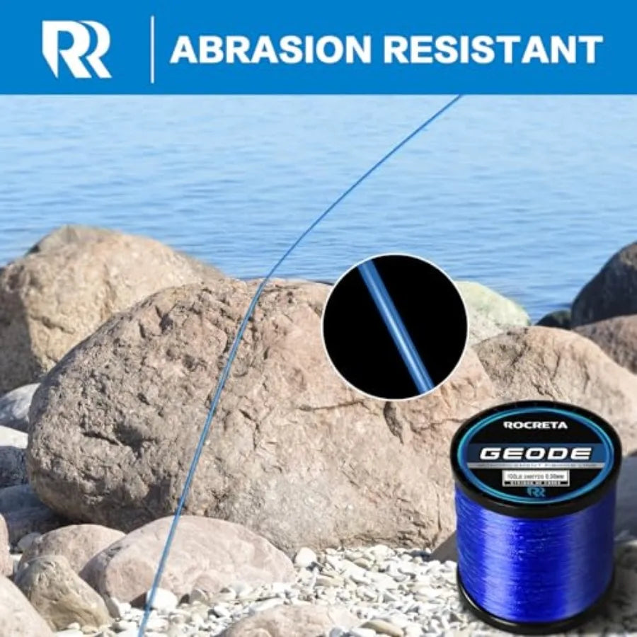 Geode Monofilament Fishing Line - Premium Resistant Nylon Mono Fishing Line 3-100lb - Superior Freshwater and Saltwater Mono Le