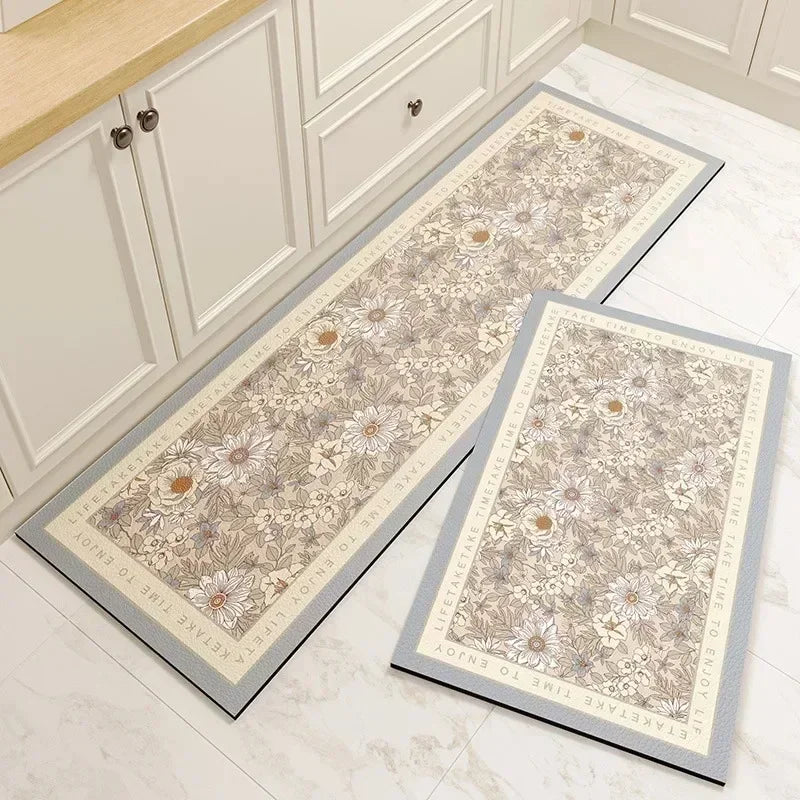 Kitchen Floor Mat Absorbent Non-slip Carpet Diatom Mud Long Foot Mats Minimalist Style Home Decoration Rug for Bathroom 주방 카펫