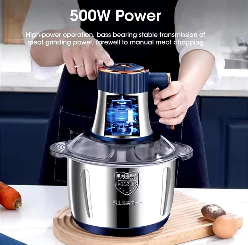 5L Electric Meat Grinders Vegetable Slicer Chopper 304 Stainless Steel Food Processor Mixer Machine New Kitchen Utensils