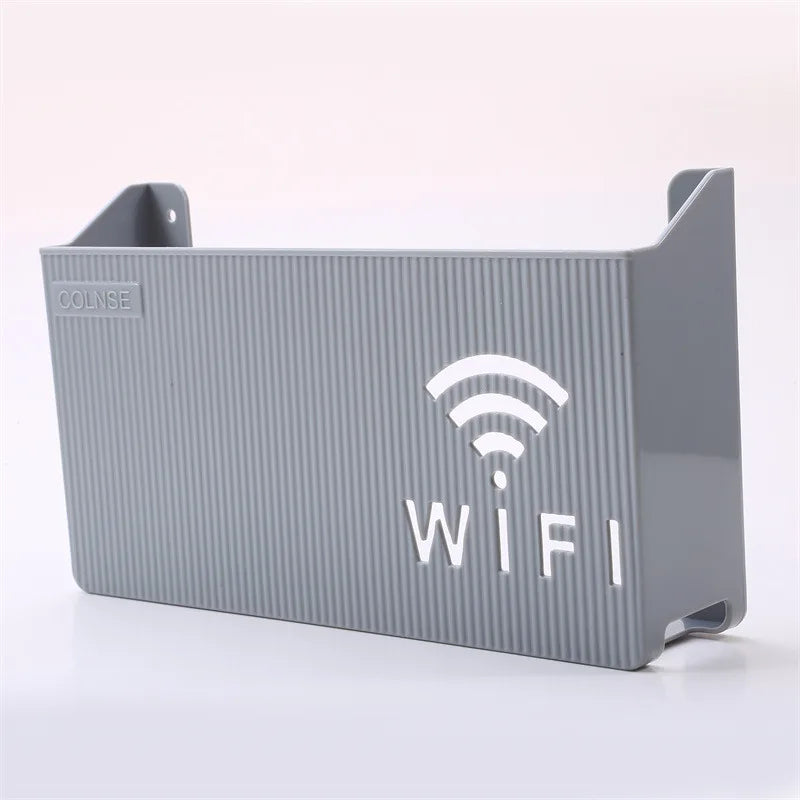 1PC Wall Hanging Wireless Wifi Router Shelf Storage Box ABS Plastic Organizer Box Cable Power Bracket Organizer Box Home Decor