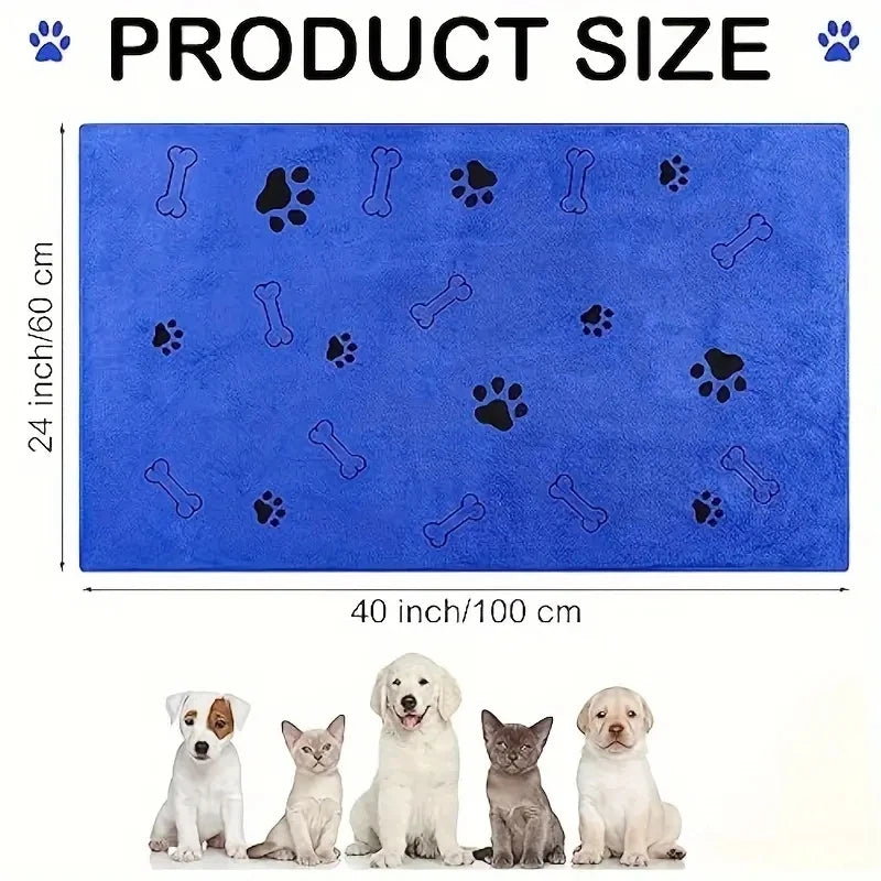 Soft Microfiber Dog Towels Quick Dry Absorbent Bathing