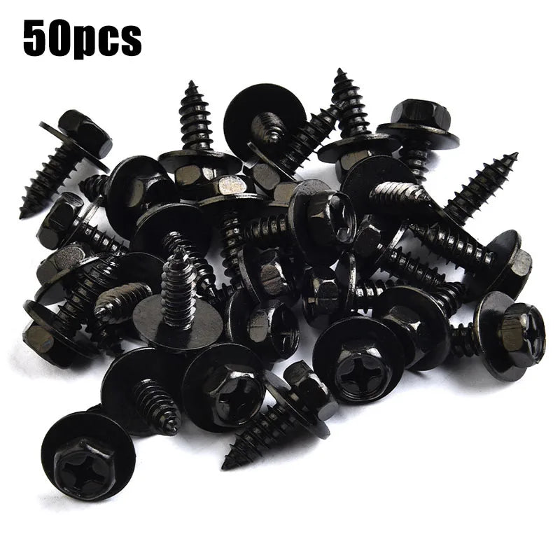 Car Bumper Fender Fastener Clip Hex Head Self Tapping Screws Universal Car Fender Splash Seal Guards Rivet Clip Screws Fasteners