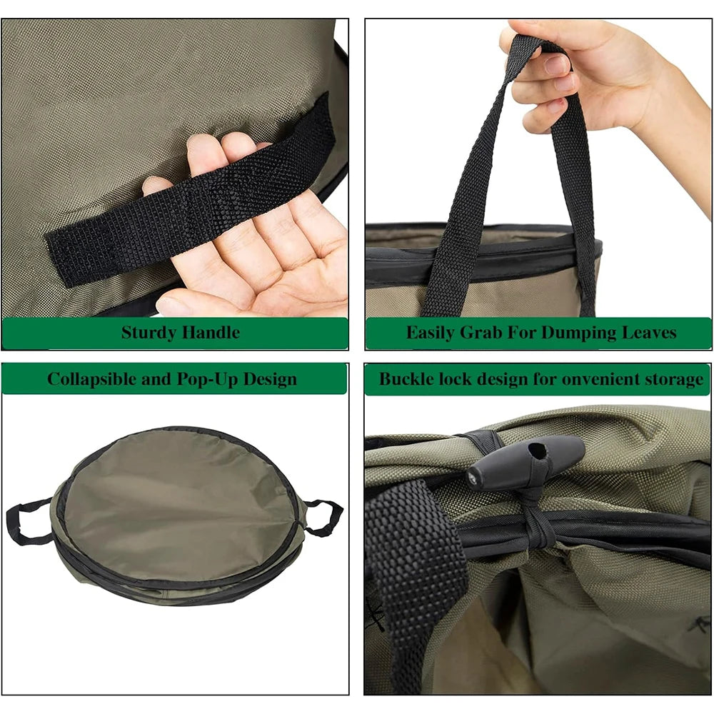 1pc Outdoor Portable Camping Folding Trash Can Pop-upTrash Can Camping Trash Can Gardening Garden Garbage Bag Garden Leaf Buck