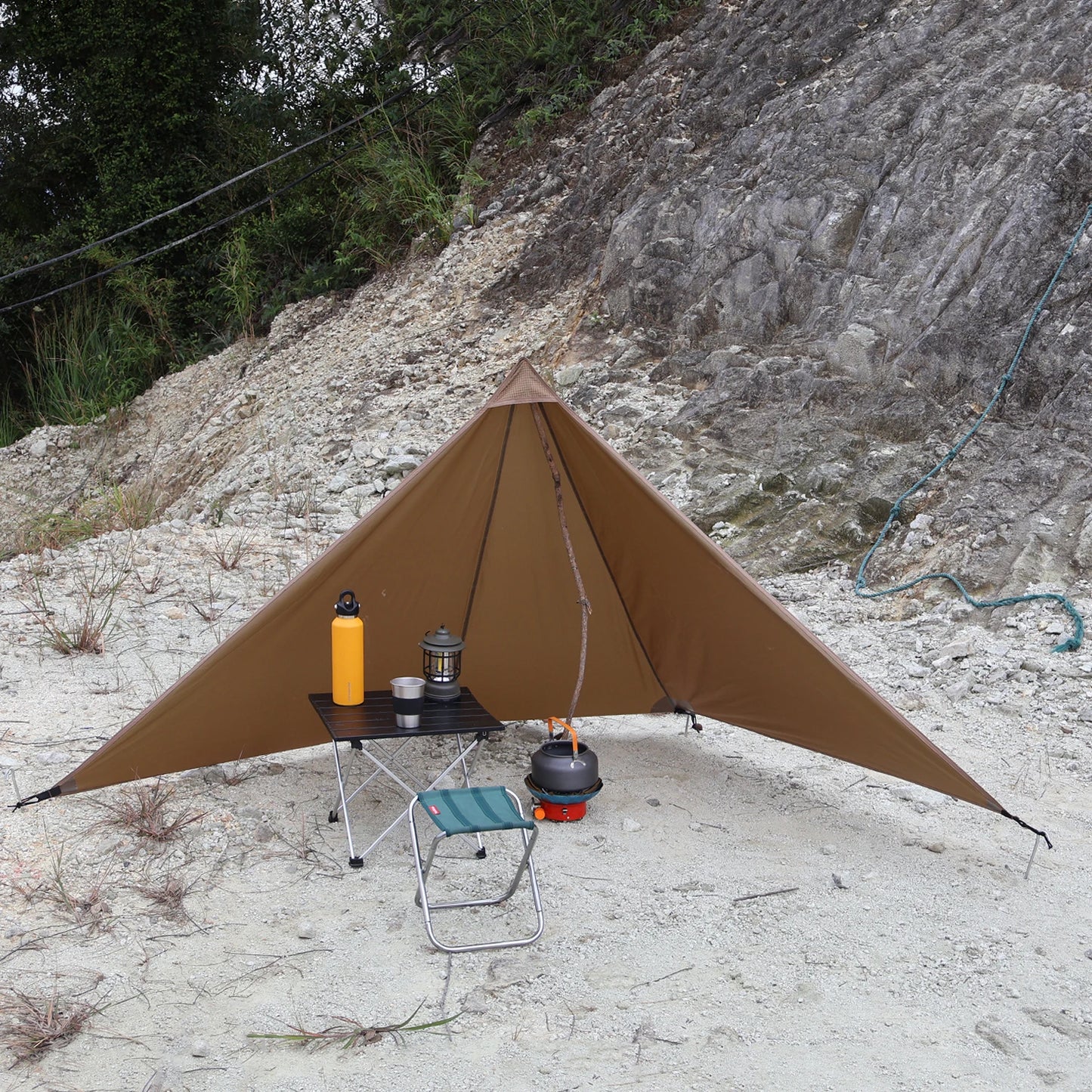 210g 20D Nylon Ultralight Camping Stove Windbreak Wind Screen Shield Fire Retardant No Poles Ropes Windproof Privacy Windscreen