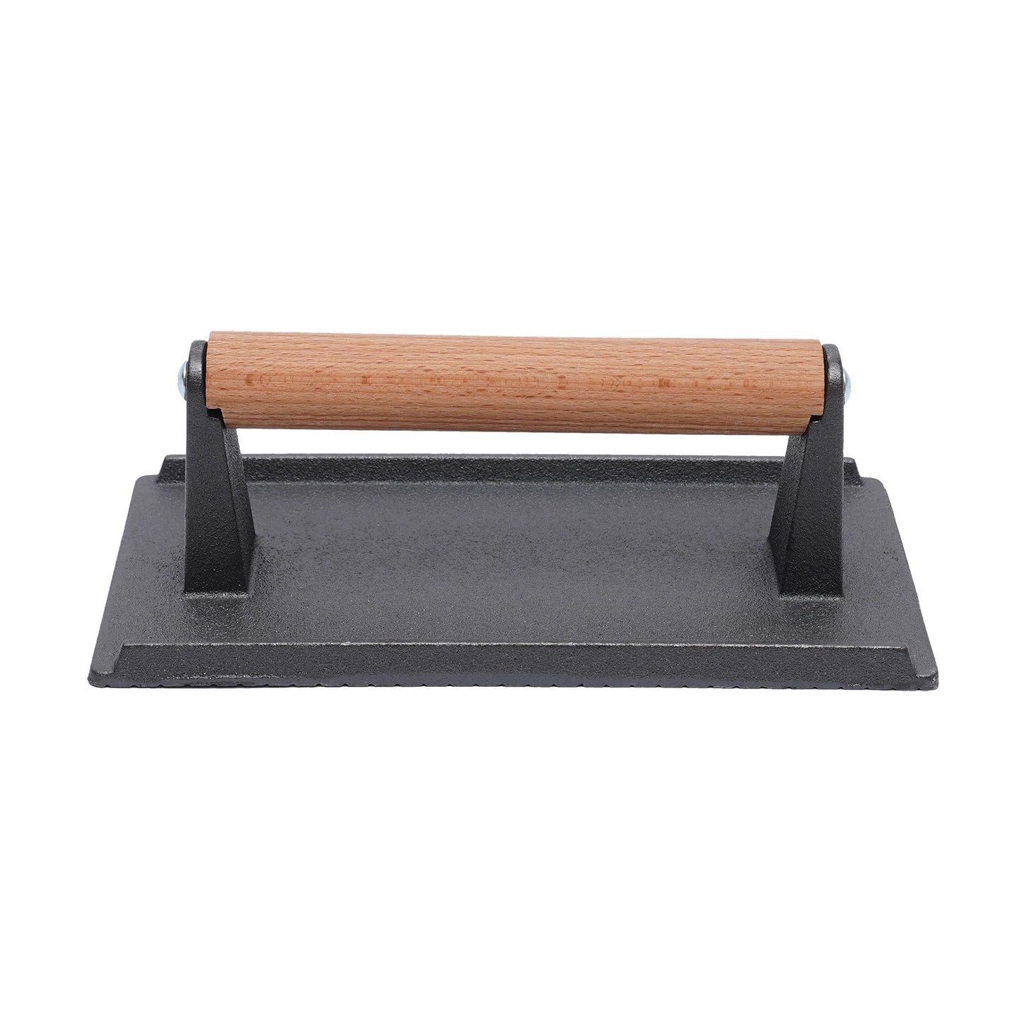Kitchen Heavy Cast Iron Grill Press With Wooden Handle